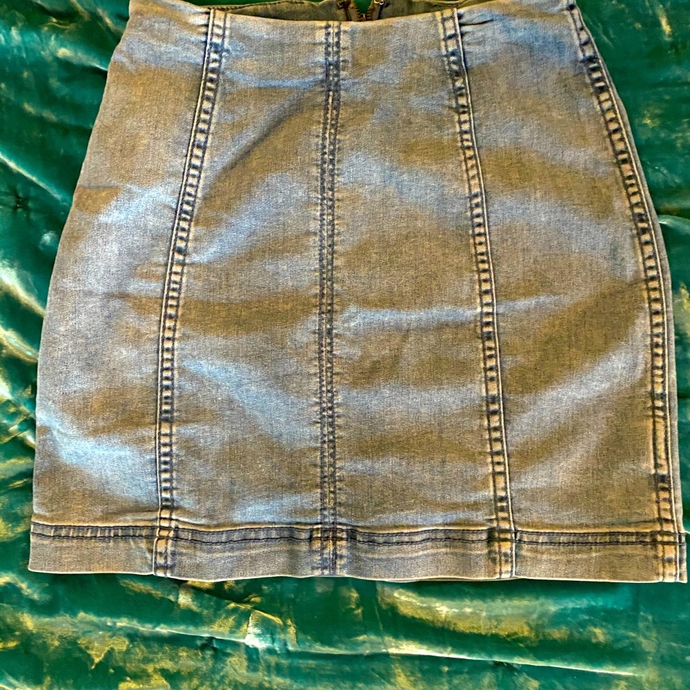 Free People Jean skirt